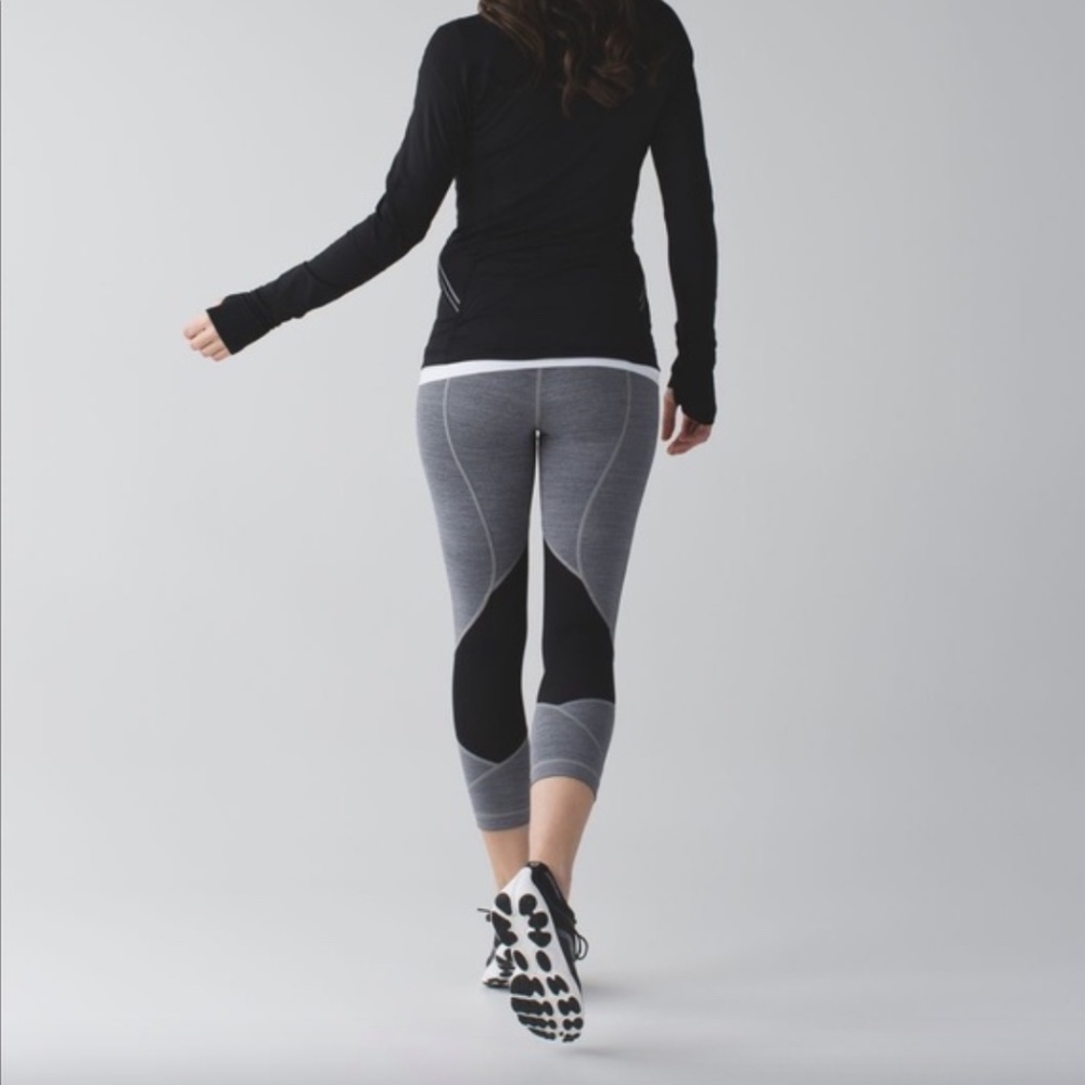 Lululemon Pace Rival Crop Heathered Gray